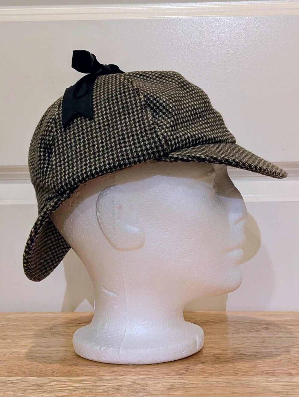 EUC 40s Herbert Johnson London Green Brown and Beige Tweed Deerstalker Hat - Picture 5 of 7